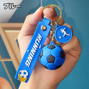キーホルダー キーリング サッカーボール スポーツ 部活 かっこいい お揃い 学生 メンズ 男の子 ボーイ プレゼント ギフト ファッション小物