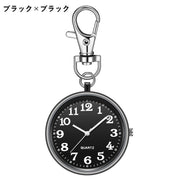 懐中時計 キーホルダー 時計 電池式 ナースウォッチ ナスカン コンパクト 軽量 シンプル かわいい おしゃれ 看護師 男女兼用