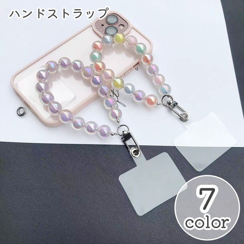 ハンドストラップ スマホストラップ ショートストラップ スマホアクセサリー 落下防止 紛失防止 ビーズ かわいい