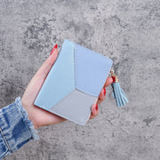 二つ折り財布 レディース 女性 ウォレット コンパクト レザー調 マルチカラー うさぎ タッセル おしゃれ 可愛い カード収納 ファスナー ボタン プレゼント ギフト