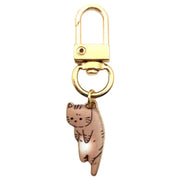 キーホルダー カラビナ付き ケースチャーム バックチャーム 猫 ねこ ネコ レディース 女性 女の子 女子 お揃い 目印 かわいい プレゼント 贈り物
