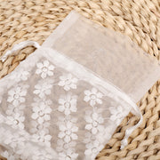 ギフトバッグ 単品 ギフトラッピング 巾着袋 包装袋 メッシュ 10x14cm 小物入れ ジュエリー袋 アクセサリー袋 ハンドメイド レース 花柄 可愛い ギフト プレゼント