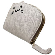 カードケース ミニ財布 小銭入れ カードホルダー 猫 ネコ レディース 女性 婦人 フェイクレザー じゃばら ファスナー 大容量 猫耳 ラウンドファスナー カード入れ 尻尾 しっぽ かわいい キュート お洒落 コンパクト 贈り物 プレゼント 大人 ギフト 母の日 誕生日 クリスマス