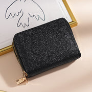 ミニ財布 財布 カードケース オルガンカードケース 女性 レディース 婦人 ダブルジッパー 2層 レザー調 フェイクレザー キラキラ かわいい おしゃれ