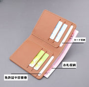 財布 ウォレット 二つ折り メンズ 男性 紳士 お札入れ カード入れ 薄型 コンパクト レザー調 フェイクレザー 四角形 シンプル