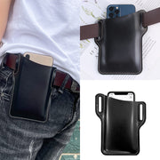 ベルトポーチ スマホポーチ レザー風 ウエストポーチ ベルトホルダー スマホケース ヒップバッグ 腰 縦型 小物収納 薄型スリム
