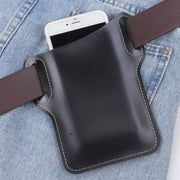 ベルトポーチ スマホポーチ レザー風 ウエストポーチ ベルトホルダー スマホケース ヒップバッグ 腰 縦型 小物収納 薄型スリム