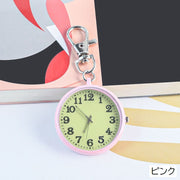 懐中時計 キーホルダー ナースウォッチ ナース時計 学生 蓄光 ナース 夜光 ミニ コンパクト 小さい キッズ 子供 子ども ナスカン アナログ 吊り下げ かわいい おしゃれ レディース メンズ