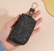 キーケース スマートキーケース レディース メンズ 女性 男性 男女兼用 ユニセックス 車 鍵 キーカバー キーホルダー カラビナ ファスナー ラメ キラキラ 華やか 上品 おしゃれ 高級感 シンプル ギフト プレゼント