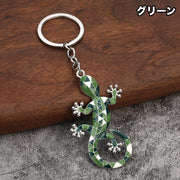 キーホルダー キーリング ヤモリ ユニーク かっこいい かわいい 金属製 おしゃれ 鍵 カギ チャーム 目印 男性 メンズ 女性 レディース