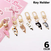 キーホルダー キーリング バッグチャーム 猫 ネコ キャット 吊り下げ カラビナ付き かわいい 可愛い プレゼント ギフト 景品