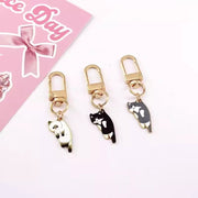 キーホルダー キーリング バッグチャーム 猫 ネコ キャット 吊り下げ カラビナ付き かわいい 可愛い プレゼント ギフト 景品
