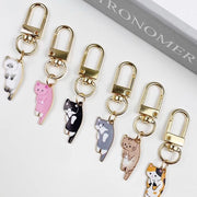 キーホルダー キーリング バッグチャーム 猫 ネコ キャット 吊り下げ カラビナ付き かわいい 可愛い プレゼント ギフト 景品