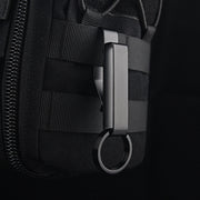 キーホルダー 単品 キーリング ベルト リュックサック 装着 ダブルリング 2重リング 金属製 鍵 カギ アウトドア 登山 キャンプ お出かけ 便利