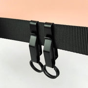 キーホルダー 単品 キーリング ベルト リュックサック 装着 ダブルリング 2重リング 金属製 鍵 カギ アウトドア 登山 キャンプ お出かけ 便利