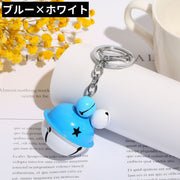 バッグチャーム キーホルダー キーリング キーチャーム レディース 女性 鈴型 カニカン付き おしゃれ かわいい 可愛い バッグ カバン 鞄 装飾 飾り カラバリ豊富 黒 青 ピンク 黄色