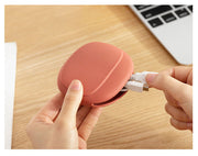 イヤホンケース 収納ケース 角丸 スクエア マルチポーチ マルチケース 有線イヤホン コード 小物 おしゃれ かわいい USB メモリーカード ガジェットケース 収納ポーチ 持ち運び ポータブル 柔らか