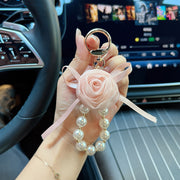 バッグチャーム キーホルダー キーリング 携帯チャーム チャーム 鞄 スマホ 花 フラワー 目印 モチーフ かわいい おしゃれ