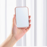 コンパクトミラー 手鏡 ハンドミラー 折りたたみ式 開閉式 スクエア型 置き型 コンパクト ミニ 持ち運び シンプル 化粧直し 身だしなみ 女の子 レディース プチギフト 贈り物 プレゼント