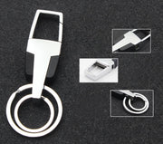 キーホルダー キーリング メンズ レディース ユニセックス カラビナ ダブルリング 鍵用アクセサリー 車 バイク 自転車 家 金属 かっこいい おしゃれ