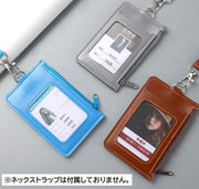 IDカードケース IDカードホルダー パスケース レザー調 縦型 定期入れ 社員証 ビジネス 小銭入れ 大容量