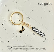 キーホルダー キーリング バッグチャーム キーチャーム ファッション小物 ピアノ 音符 鍵盤 音楽 かわいい おしゃれ きれいめ プレゼント ギフト 発表会 景品