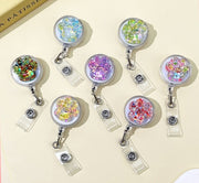 リールキークリップ 名札リール 伸縮 カードリール バンドタイプ リールキーホルダー 肉球デザイン キラキラ 伸びる IDカード パスケース 定期入れ ICカードケース おしゃれ かわいい ガーリー キュート 便利