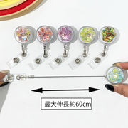 リールキークリップ 名札リール 伸縮 カードリール バンドタイプ リールキーホルダー 肉球デザイン キラキラ 伸びる IDカード パスケース 定期入れ ICカードケース おしゃれ かわいい ガーリー キュート 便利