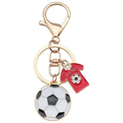 キーホルダー キーリング ナスカン付き バッグチャーム サッカー ボール スポーツ 雑貨 飾り 部活 クラブ 記念品 贈り物 プレゼント ギフト