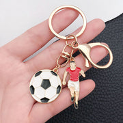 キーホルダー キーリング ナスカン付き バッグチャーム サッカー ボール スポーツ 雑貨 飾り 部活 クラブ 記念品 贈り物 プレゼント ギフト