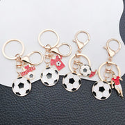 キーホルダー キーリング ナスカン付き バッグチャーム サッカー ボール スポーツ 雑貨 飾り 部活 クラブ 記念品 贈り物 プレゼント ギフト