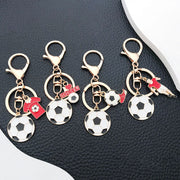 キーホルダー キーリング ナスカン付き バッグチャーム サッカー ボール スポーツ 雑貨 飾り 部活 クラブ 記念品 贈り物 プレゼント ギフト