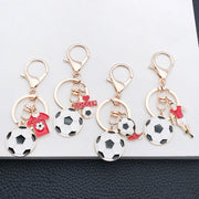 キーホルダー キーリング ナスカン付き バッグチャーム サッカー ボール スポーツ 雑貨 飾り 部活 クラブ 記念品 贈り物 プレゼント ギフト