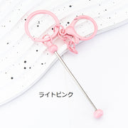 キーホルダーパーツ 2個セット ストラップパーツ チャームパーツ ビーズ バッグチャーム アクセサリーパーツ チャーム キーホルダー パーツ ハンドメイド ハンドクラフト 手作り カラバリ豊富