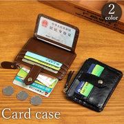 カードケース カード入れ 小銭入れ お札入れ 財布 ミニウォレット メンズ レディース レザー調 フェイクレザー ファスナー IDカード クレジットカード おしゃれ 男性 女性 黒