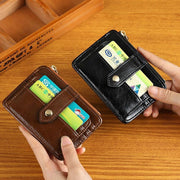 カードケース カード入れ 小銭入れ お札入れ 財布 ミニウォレット メンズ レディース レザー調 フェイクレザー ファスナー IDカード クレジットカード おしゃれ 男性 女性 黒