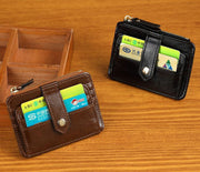 カードケース カード入れ 小銭入れ お札入れ 財布 ミニウォレット メンズ レディース レザー調 フェイクレザー ファスナー IDカード クレジットカード おしゃれ 男性 女性 黒