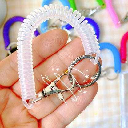 キーチェーン キーホルダー スプリングコード コイルチェーン キーリング 落下防止 商品画像2