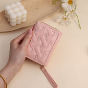 三つ折り財布 レディース ミニ ハート刺繍 小銭入れ カードケース コンパクト ウォレット財布 学生 通勤 通学 コンパクト かわいい キュート