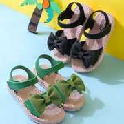 サンダル ストラップサンダル キッズ 子供 女の子 シューズ 靴 オープントゥ マジック テープ リボン フラットサンダル ぺたんこ かわいい おしゃれ カジュアル