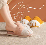 スリッパ 前詰まり ルームシューズ レディース メンズ 男女兼用 ユニセックス 室内履き ネコ 猫 ねこ かわいい おしゃれ もこもこ 暖かい あったか ブラウン ピンク グレー