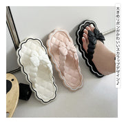 ビーチサンダル レディース ビーサン スリッパ フラット ぺたんこ ローヒール 滑り止め 軽量 夏 海 リボン スカラップ 可愛い