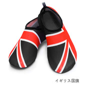 マリンシューズ 男女兼用 スポーツ用品 靴 ブルー レッド レインボー 水陸両用 足裏保護 カラフル かわいい デザイン豊富