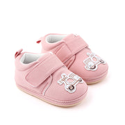 ベビーシューズ ベビー キッズ 子ども靴 紐なし マジック テープ バンド バイク SMILE プリント 履きやすい ラバーソール 滑りにくい シンプル かわいい ソフト お出かけ 散歩 カジュアル 男の子 女の子 ピンク ブルー ベージュ ライトグリーン 11cm 12cm 13cm