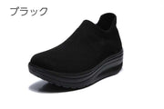 スニーカー 厚底 レディース 運動靴 シューズ スリッポン プラットフォーム ウォーキング ナースシューズ 看護師 メッシュ 通気性 おしゃれ かわいい スポーツ カジュアル デイリー 散歩 くつ クツ 女性用 婦人用 黒 グレー オレンジ 白