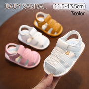 サンダル ファーストシューズ ベビー グルカサンダル 靴 レザー調 男の子 女の子 無地 マジック テープ シンプル 通気性 夏 可愛い かわいい おしゃれ プレゼント ギフト 出産祝い 赤ちゃん 男児 女児 11.5cm 12cm 12.5cm 13cm 13.5cm イエロー 黄色 ピンク ホワイト 白