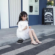 フォーマルシューズ ストラップシューズ 靴 シューズ 子供 キッズ ジュニア 女の子 女児 リボン パール風 マジック テープ ラウンドトゥ きらきら かわいい 上品 発表会 パーティー 結婚式