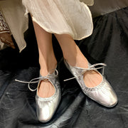 パンプス アーモンドトゥ レディース フラット ぺたんこ靴 ローヒール レースアップ バレエシューズ 痛くない 歩きやすい 柔らかい