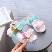 スポーツサンダル 子供用 キッズ 女の子 スポサン 面ファスナー おしゃれ かわいい カラフル パステル タウンユース カジュアル アウトドア 海 プール レジャー ベルトサンダル 子ども こども 女児