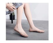 ラバーサンダル レディース ラバーシューズ メッシュ ぺたんこ レインシューズ サンダル パンプス フラットシューズ 軽い 歩きやすい 防水 梅雨 雨対策